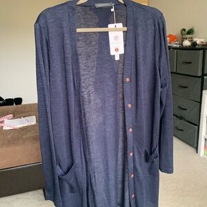 NWT Navy Blue Cardigan with Pockets